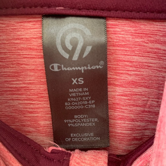 C9 Champion 1/4 Zip Terracotta Pink Heather - Picture 6 of 7